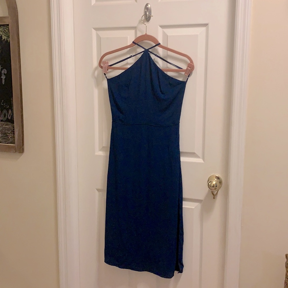 NWT Reformation Navy Halter Dress